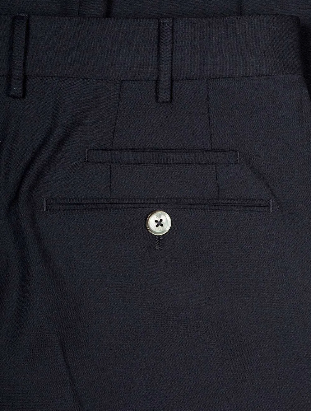 Techno Washable Woolen Trousers Navy