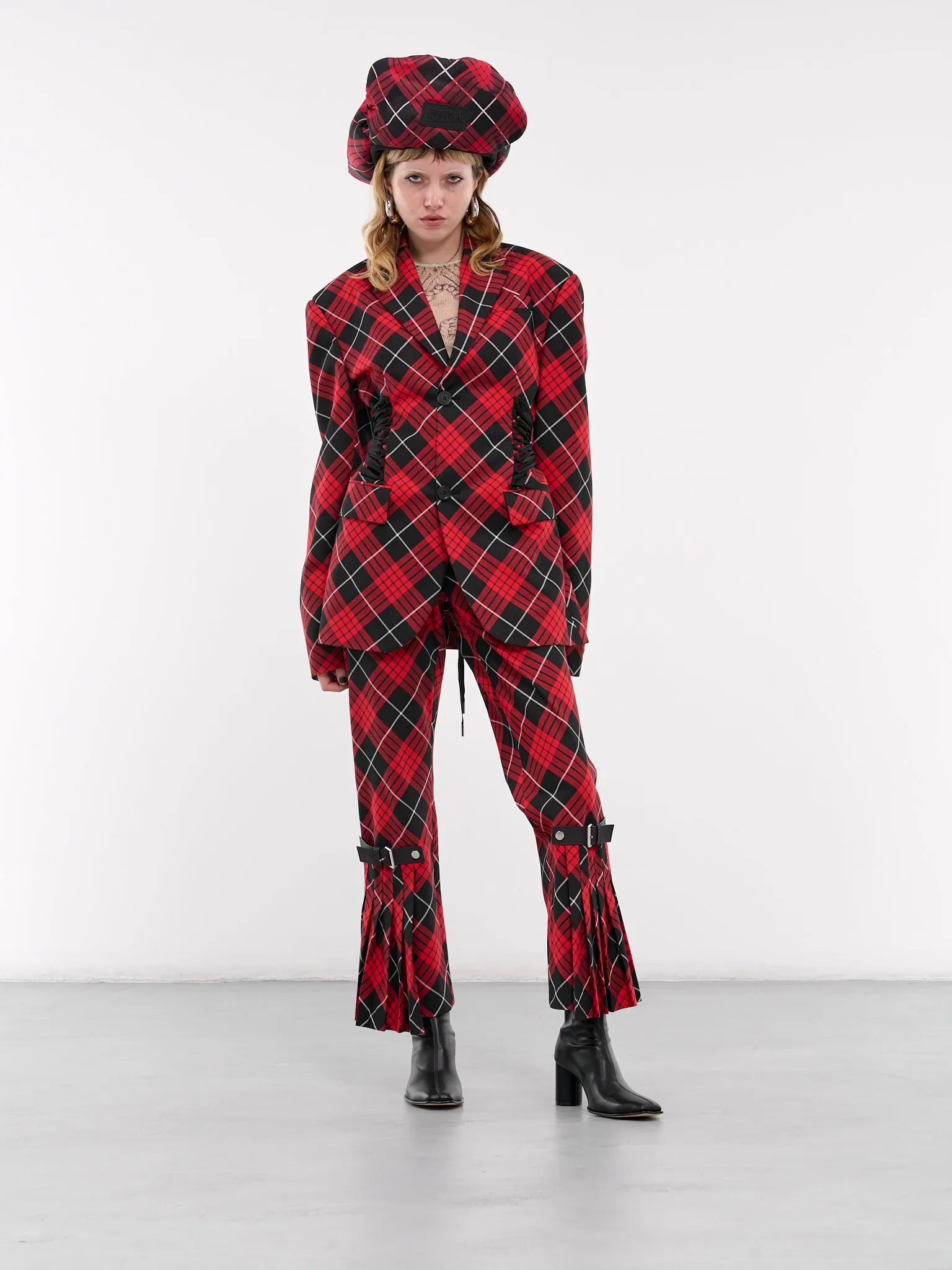 The Tartan Suit Jacket (F-VE074P-C062-300001-RED-MULTI)