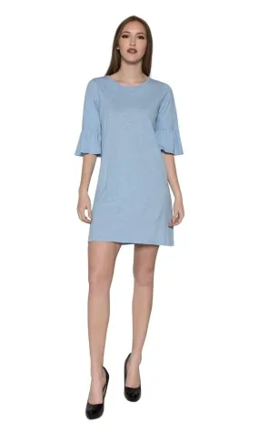 Velvet by Graham & Spencer Annabelle Cotton Slub Ruffle Sleeve Dress