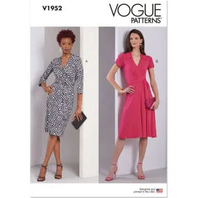 Vogue Pattern V1952 Misses' Wrap Dresses