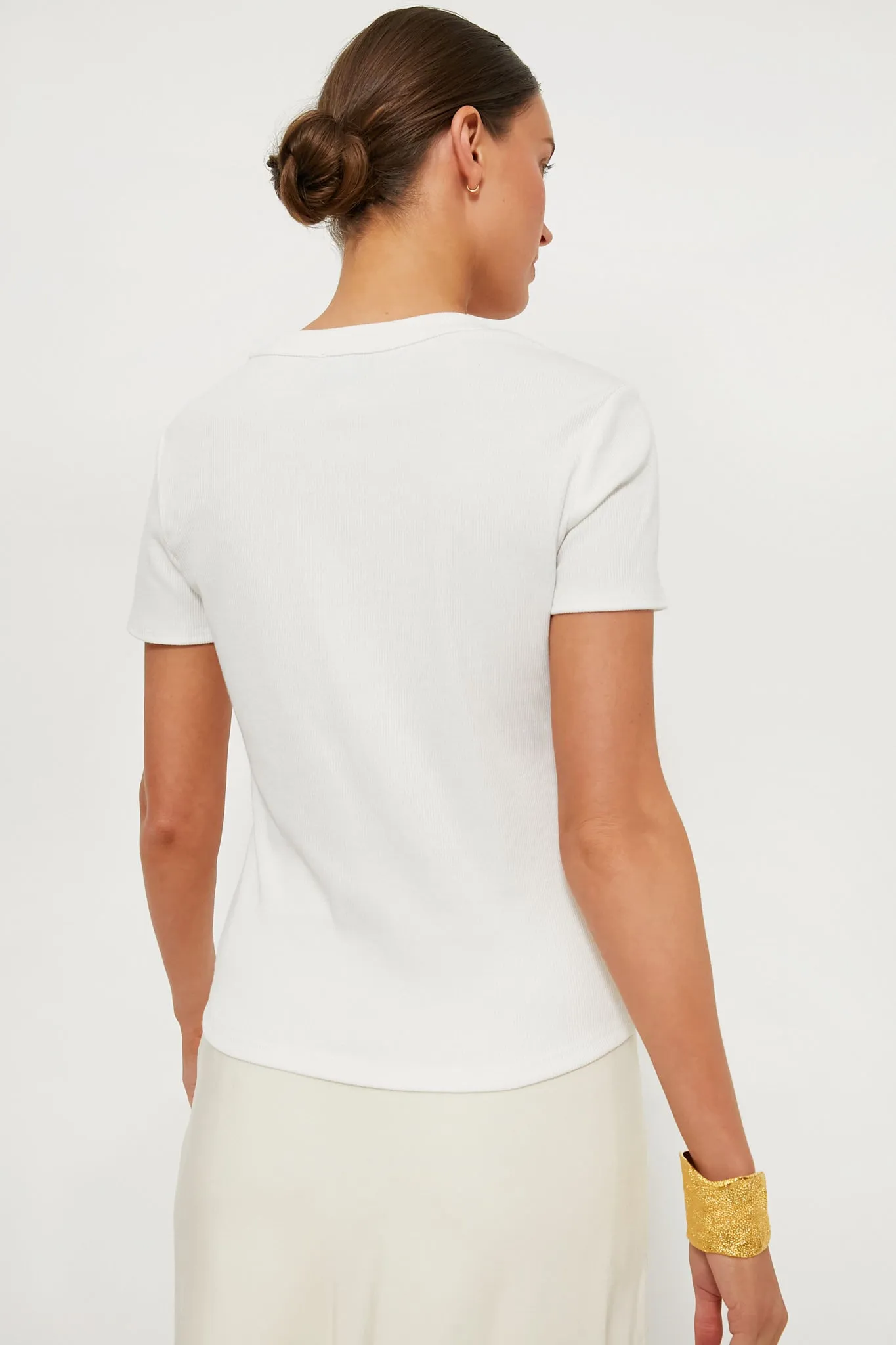 White Scoop Neck Tee