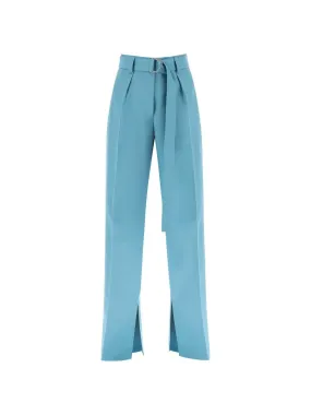 Wide-Leg Wool Trousers