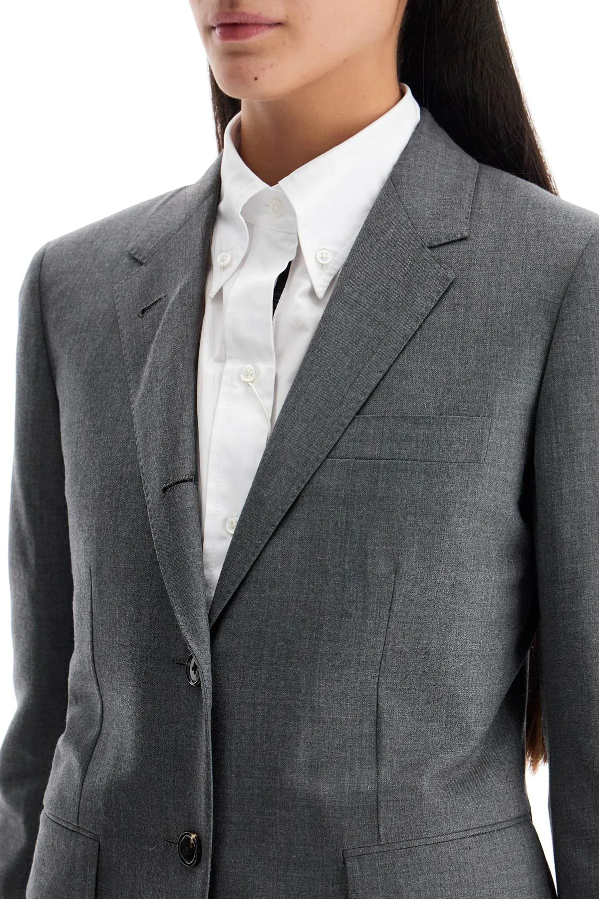 WOOL TWILL JACKET IN SLIM FIT STYLE