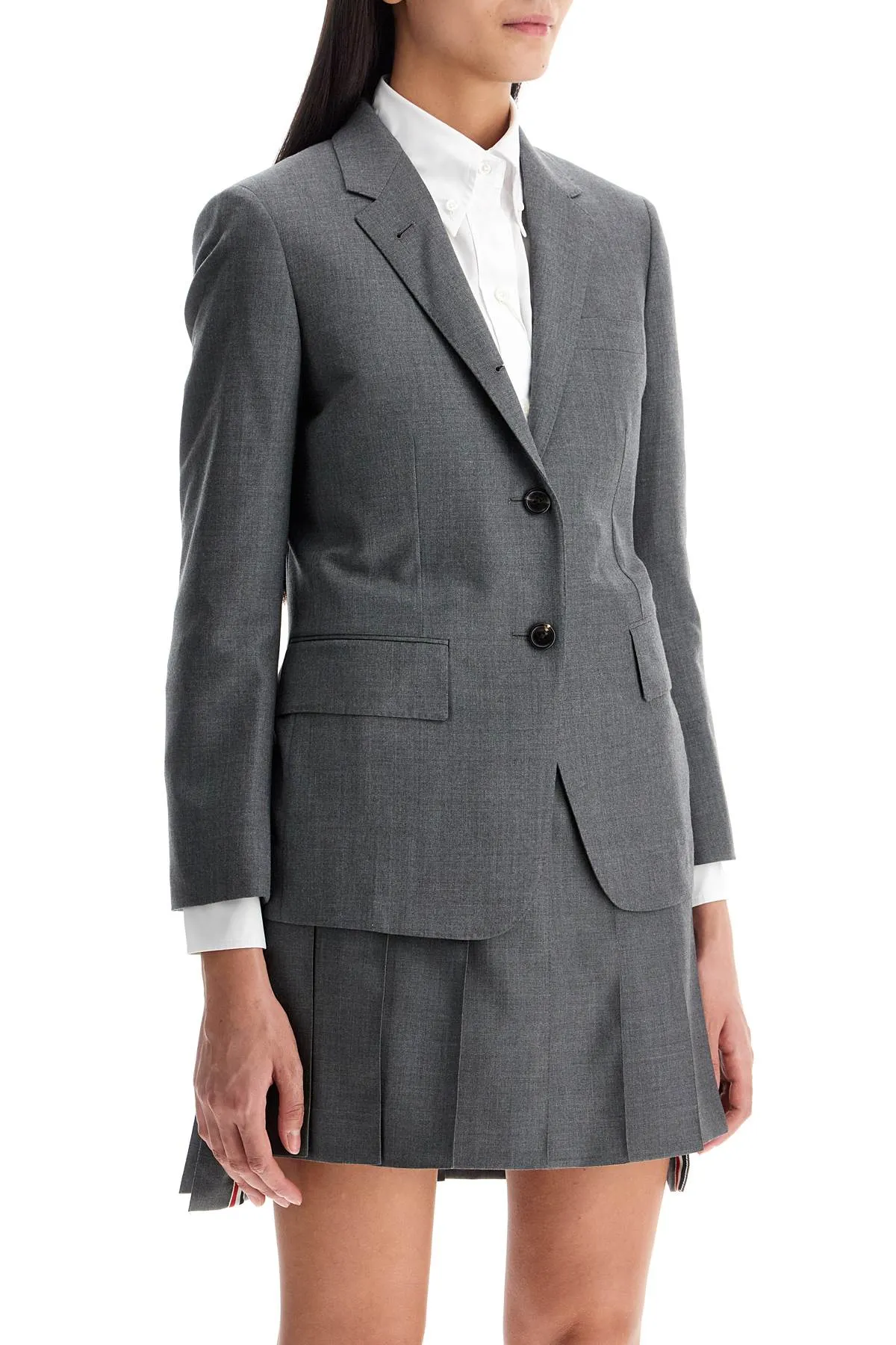 WOOL TWILL JACKET IN SLIM FIT STYLE